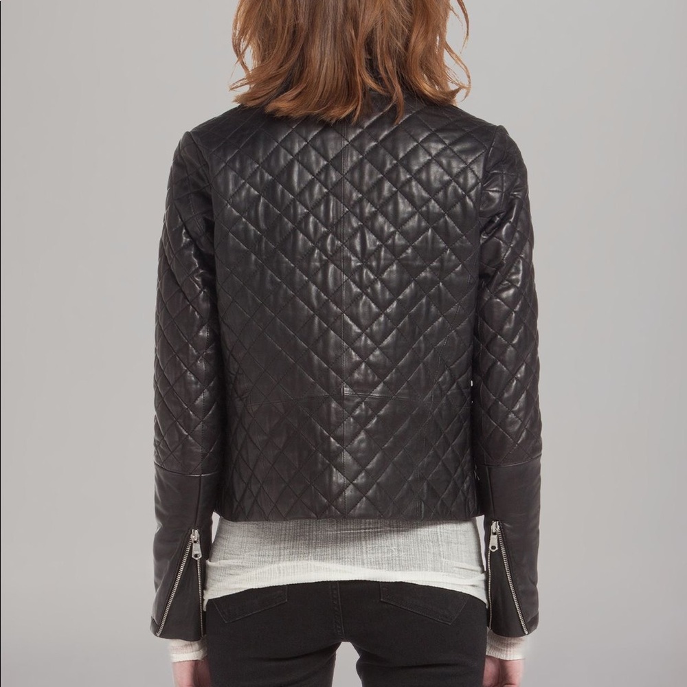 NWT Maje Quilted Leather Jacket - Picture 7 of 10